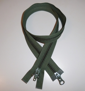 YKK Nylon Zipper 2-way 8mm/85cm, Olive 567